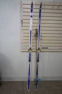 lot 203 image: cross country skis and poles