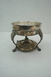 lot 271 image: silver plated fondue dish