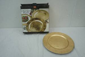 lot 297 image: Members Mark gold toned serving trays