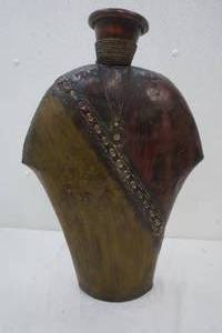 lot 323 image: decorative metal vase 20 tall