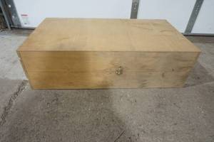 lot 372 image: large wooden box 3x19x10