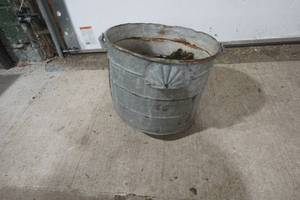 lot 379 image: galvanized yard decor pail
