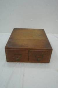 lot 432 image: wooden 2 drawer small file cabinet
