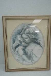 lot 442 image: A Touch of Love mother and child print picture