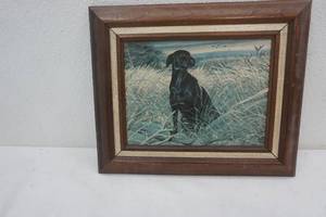 lot 445 image: black lab print