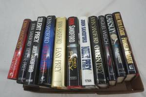 lot 496 image: John Sanford hardcover books