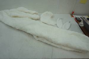lot 603 image: adult bunny suit with hat