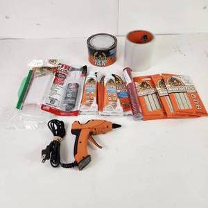 lot 1 image: Large Lot Gorilla Glue Patch & Seal Paste Glue Gun Glue Sticks Mounting Putty Waterproof Caulk & Seal Tape