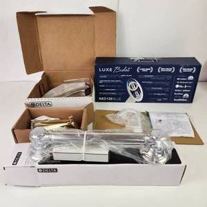 lot 7 image: Lot Of New Open Box Plumbing Items Luxe Bidet Grab Tub Spouts And More New Open Box
