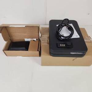 lot 16 image: Push Button Wall Mount Lock Box And Amazon Safe Space Lock Box To Go Open Box