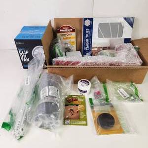 lot 29 image: Large Lot Of Miscellaneous Hardware Items Clip On Fan Tiles And Much More