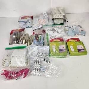 lot 35 image: Lot Of 3M Command Strips Hooks Poster Strips And More Open Package