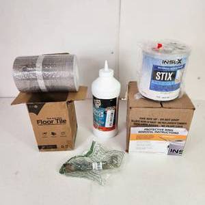 lot 44 image: Lot Of Miscellaneous Household Items Bonding Primer Crack Filler Floor Tile