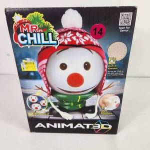 lot 69 image: Holiday Fun Mr. Chill Animated Snowball Singing Talking Built In Speaker New