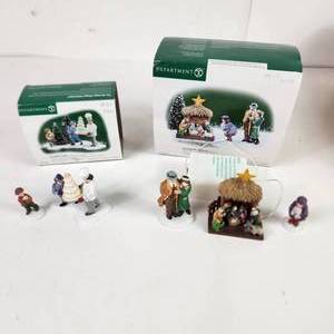lot 74 image: Lot Of Two Department 56 Items Excellent Taste And Visiting The Nativity Good Condition