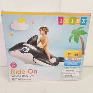 lot 85 image: Intex Whale Ride On  76x47