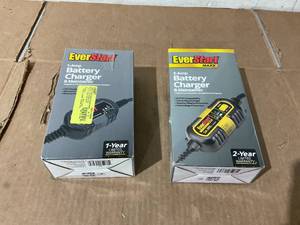 lot 242 image: LOT OF 2 EverStart Battery Chargers