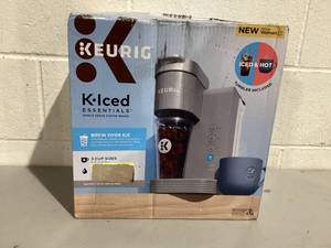 lot 486 image: Keurig K-Iced Essentials, Gray Iced and Hot Single-Serve K-Cup Pod Coffee Maker