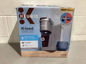 lot 488 image: Keurig K-Iced Essentials, Gray Iced and Hot Single-Serve K-Cup Pod Coffee Maker