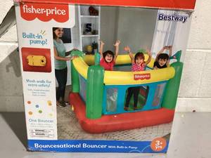 lot 497 image: Fisher-Price Indoor Bouncer with Built-in Pump