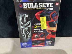lot 357 image: Bullseye Pro Tire Inflator 150 PSI Electric Air Compressor Portable Air Pump For Car Bike