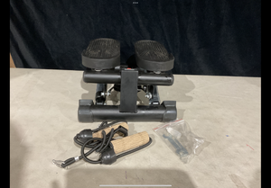 lot 377 image: Exercise Fitness Stair Stepper with Resistance Bands and LCD Monitor