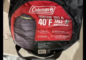 lot 413 image: Coleman 40°F Montauk Big and Tall Mummy Sleeping Bag