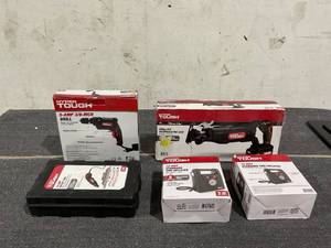 lot 133 image: LOT OF 5 Hyper Tough Tools and Accessories