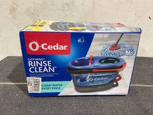 lot 157 image: O-Cedar RinseClean Clean Water Spin Mop and Bucket System