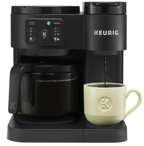 lot 138 image: Keurig K-Duo Essentials, Hot & Iced Single-Serve K-Cup Pod Coffee Maker & Carafe, Black