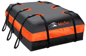 lot 378 image: MeeFar Car Roof Bag XBEEK Rooftop top Cargo Carrier Bag 20 Cubic feet Waterproof for All Cars withWithout Rack