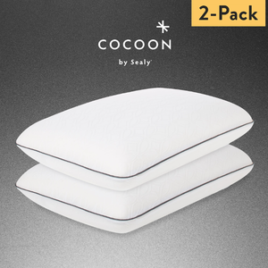 lot 409 image: Cocoon by Sealy Memory Foam Bed Pillow Two Pack, Adult
