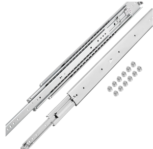 lot 103 image: VEVOR Heavy Duty Drawer Slides,Side Mount Ball Bearing Drawer Glides Push to Open Drawer Runners Rail