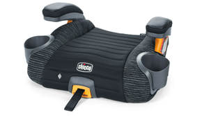 lot 105 image: Chicco GoFit ClearTex Plus Backless Booster Car Seat - Static (Black)