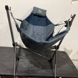 lot 622 image: TIMBER RIDGE Hammock Camping Chair for Outdoor with Adjustable Backrest, Heavy Duty Swing Folding Chair with Steel Stand, 300 lbs Weight Capacity