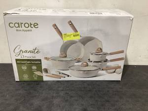 lot 628 image: 13PCS Carote Eco Modern Collection Nonstick Aluminum Cookware Set