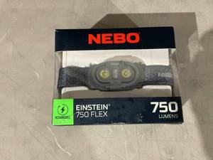 lot 441 image: NEBO Einstein 750 Lumen LED Gray Flex Headlamp