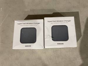 lot 444 image: LOT OF 2 Samsung 15W Wireless Charger, Portable Charger w USB Type C Included