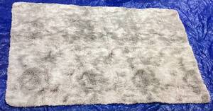 lot 466 image: Non Slip Grey Shag Area Rug