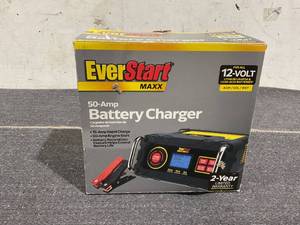lot 184 image: Everstart Maxx 15 Amp Automotive Battery Charger with 50 Amp Engine Start (BC50BE)