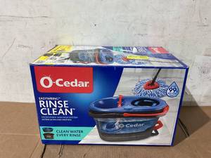 lot 319 image: O-Cedar RinseClean Clean Water Spin Mop and Bucket System  Clean with Clean Water  Removes 99% of Bacteria