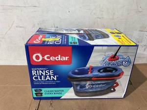 lot 320 image: O-Cedar RinseClean Clean Water Spin Mop and Bucket System  Clean with Clean Water  Removes 99% of Bacteria