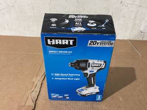 lot 342 image: HART 20-Volt Cordless Impact Driver Kit