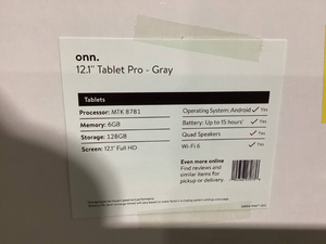 lot 519 image: onn. 12.1 Tablet Pro, 128GB (2024 Model) - Grey