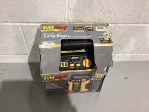 lot 529 image: EverStart 800 Peak Amp Jump Starter with 120 PSI Compressor, Pivoting LED Light, 3X USB Ports