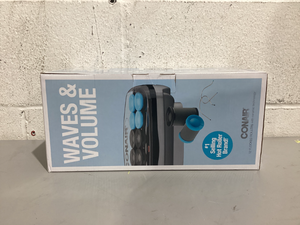 lot 543 image: Conair Professional Jumbo and Super-Jumbo Ceramic Hot Hair Rollers, 12 Piece Set, Blue