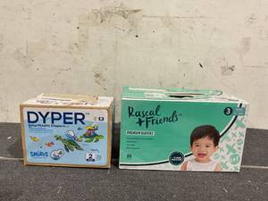 lot 196 image: LOT OF 2 Size 2&3 Diapers
