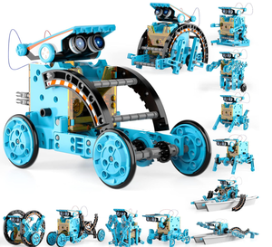 lot 111 image: LOT OF 2 Lucky Doug 12-in-1 STEM Solar Robot Kit Toys Gifts for Kids 8-13 Years Old