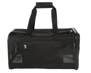 lot 122 image: TrustyPup Easy Explorer Medium Guaranteed On-Board Travel Pet Carrier, Black, 16 lb Limit