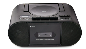 lot 260 image: Onn. Portable CDCassette Boombox with Bluetooth Wireless Technology
